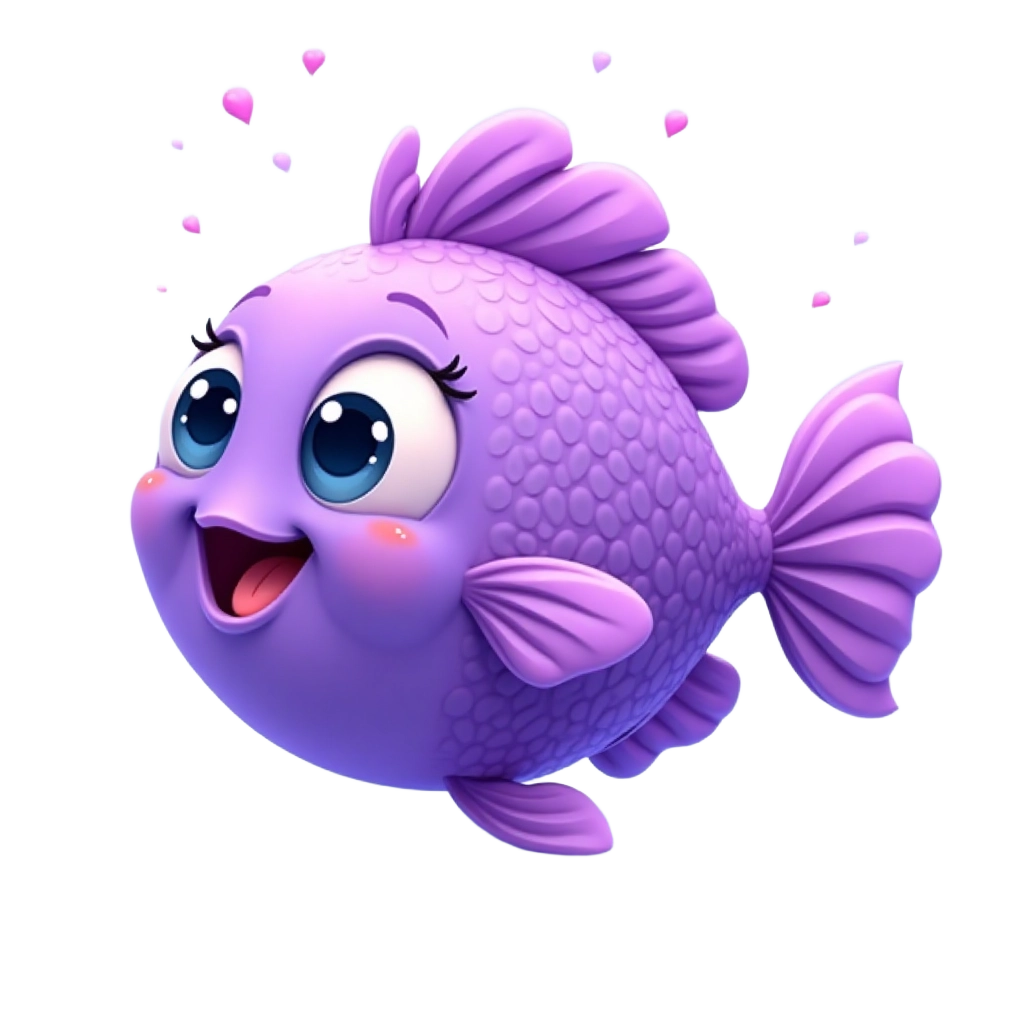 Happy Purple Fish